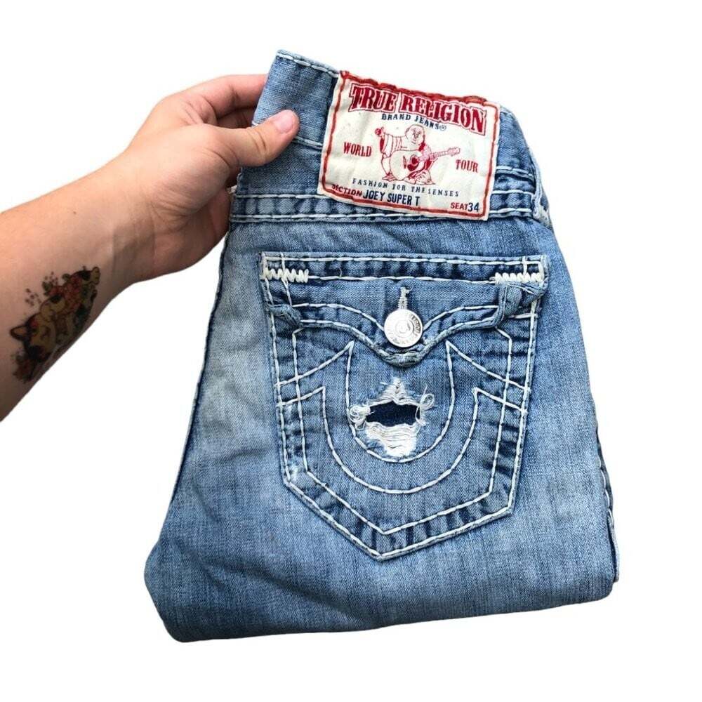 Vintage True Religion Jeans Size 31 JOEY SUPER T Blue
